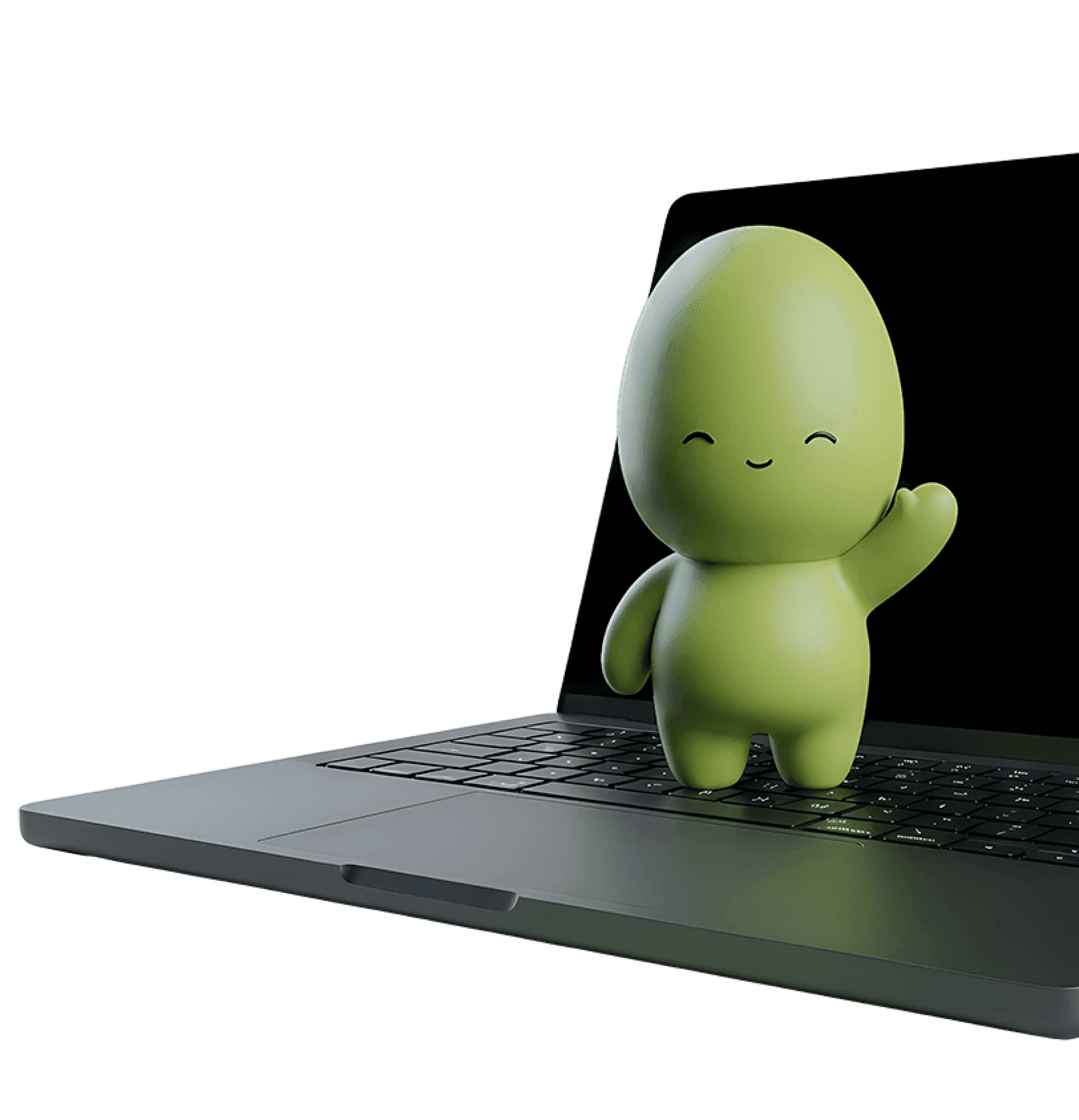 PictusWeb mascot on laptop